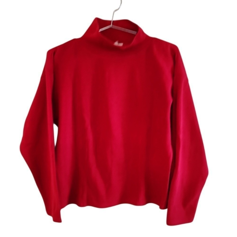 Express Tricot Mock Neck Sweater Womens S Red Vintage Ribbed Knit 90s Classic